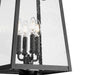 Outdoor Post Mounted Fixture Z-Lite 5015PHBR-567P-BK Black Rainer 4 Light Outdoor Post Mounted Fixture Z-Lite