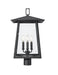 Outdoor Post Mount Fixture Z-Lite 5015PHBR-BK Black Rainer 4 Light Outdoor Post Mount Fixture Z-Lite