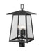 Outdoor Post Mount Fixture Z-Lite 5015PHBR-BK Black Rainer 4 Light Outdoor Post Mount Fixture Z-Lite