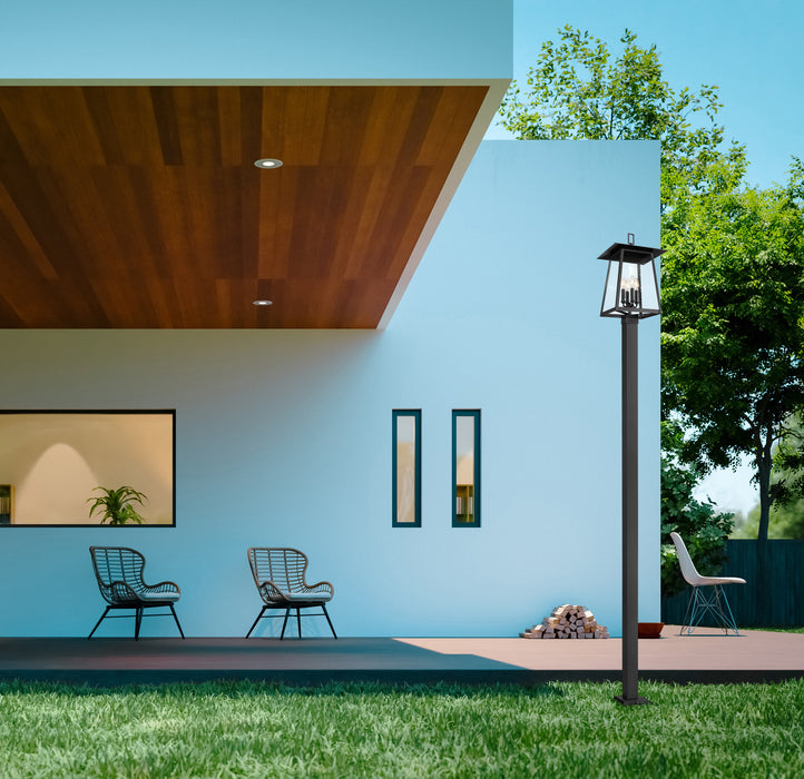 Outdoor Post Mounted Fixture Z-Lite 5015PHBS-536P-BK Black Rainer 4 Light Outdoor Post Mounted Fixture Z-Lite