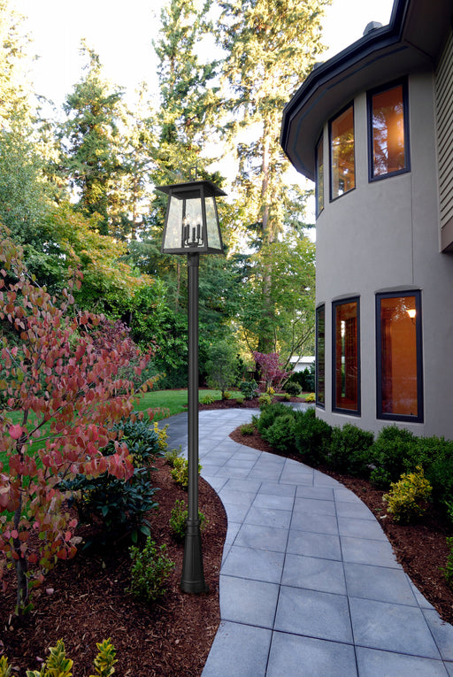 Outdoor Post Mounted Fixture Z-Lite 5015PHXLR-5011P-BK Black Rainer 5 Light Outdoor Post Mounted Fixture Z-Lite