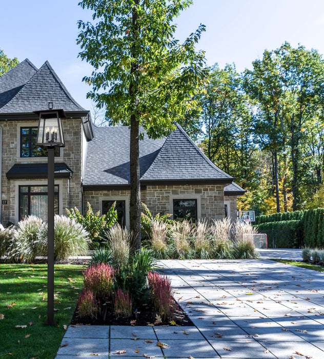 Outdoor Post Mounted Fixture Z-Lite 5015PHXLS-536P-BK Black Rainer 5 Light Outdoor Post Mounted Fixture Z-Lite