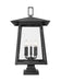 Outdoor Pier Mounted Fixture Z-Lite 5015PHXLS-SQPM-BK Black Rainer 5 Light Outdoor Pier Mounted Fixture Z-Lite