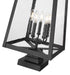 Outdoor Pier Mounted Fixture Z-Lite 5015PHXLS-SQPM-BK Black Rainer 5 Light Outdoor Pier Mounted Fixture Z-Lite