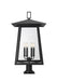 Outdoor Pier Mounted Fixture Z-Lite 5015PHXXLR-533PM-BK Black Rainer 6 Light Outdoor Pier Mounted Fixture Z-Lite