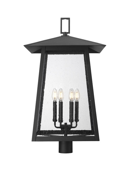 Outdoor Post Mount Fixture Z-Lite 5015PHXXLR-BK Black Rainer 6 Light Outdoor Post Mount Fixture Z-Lite