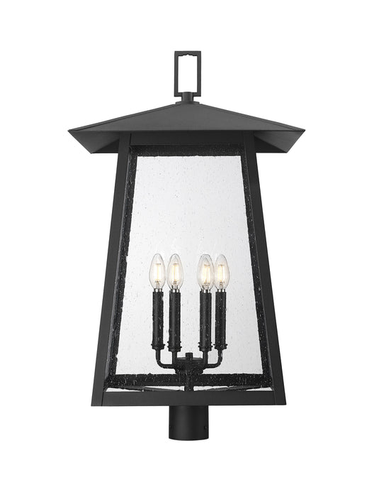 Outdoor Post Mount Fixture Z-Lite 5015PHXXLR-BK Black Rainer 6 Light Outdoor Post Mount Fixture Z-Lite