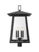 Outdoor Post Mount Fixture Z-Lite 5015PHXXLR-BK Black Rainer 6 Light Outdoor Post Mount Fixture Z-Lite