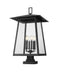 Outdoor Pier Mounted Fixture Z-Lite 5015PHXXLS-SQPM-BK Black Rainer 6 Light Outdoor Pier Mounted Fixture Z-Lite