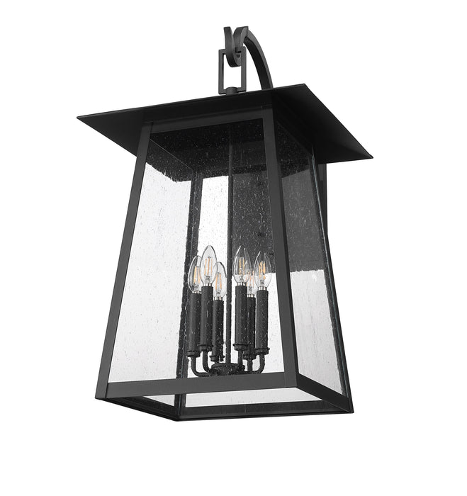 Outdoor Wall Light Z-Lite 5015XXL-BK Black Rainer 6 Light Outdoor Wall Light Z-Lite