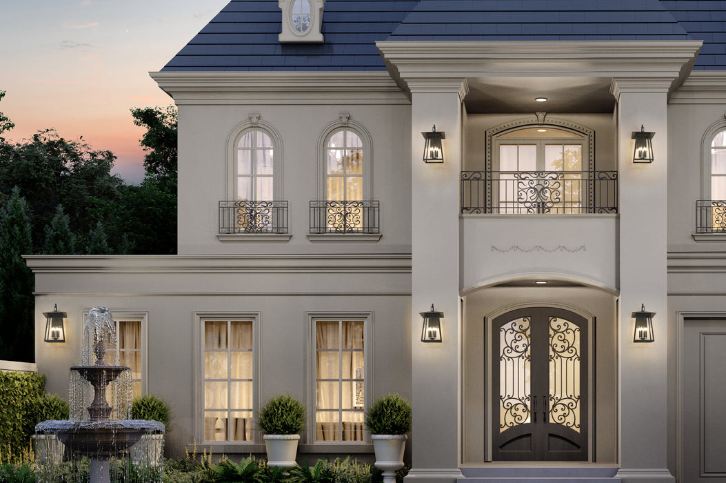 Outdoor Wall Light Z-Lite 5015XXL-BK Black Rainer 6 Light Outdoor Wall Light Z-Lite