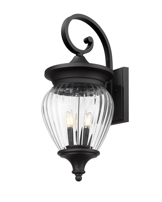 Outdoor Wall Light Z-Lite 5016B-BK Black Davina 4 Light Outdoor Wall Light Z-Lite