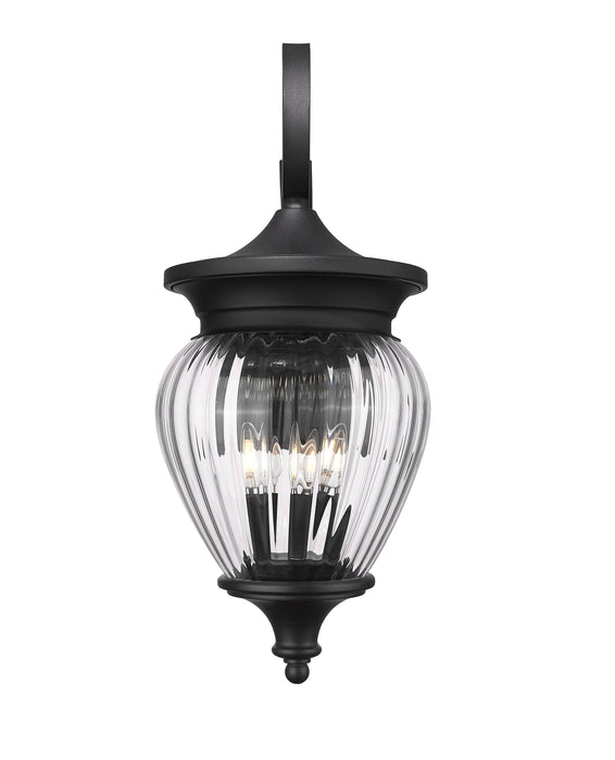 Outdoor Wall Light Z-Lite 5016B-BK Black Davina 4 Light Outdoor Wall Light Z-Lite