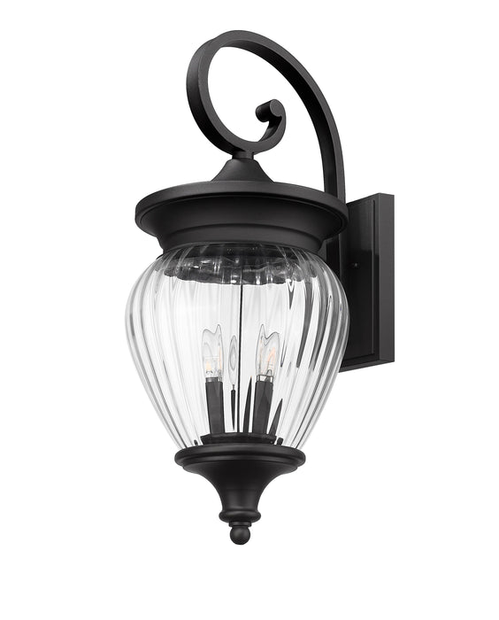 Outdoor Wall Light Z-Lite 5016B-BK Black Davina 4 Light Outdoor Wall Light Z-Lite
