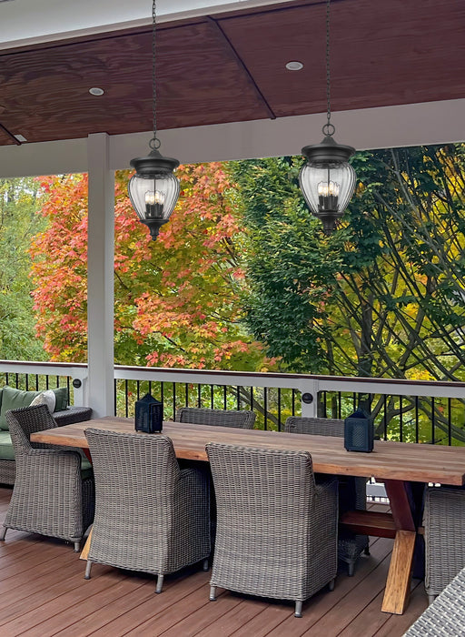 Outdoor Chain Mount Ceiling Fixture Z-Lite 5016CHB-BK Black Davina 4 Light Outdoor Chain Mount Ceiling Fixture Z-Lite