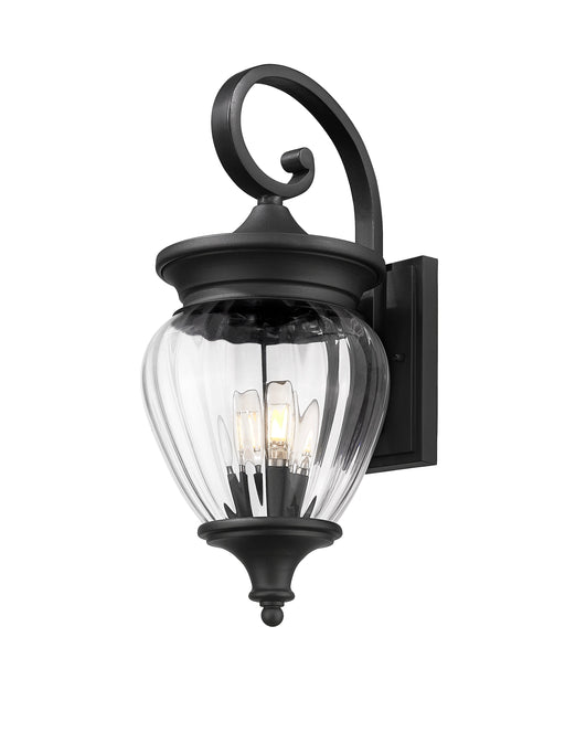 Outdoor Wall Light Z-Lite 5016M-BK Black Davina 3 Light Outdoor Wall Light Z-Lite