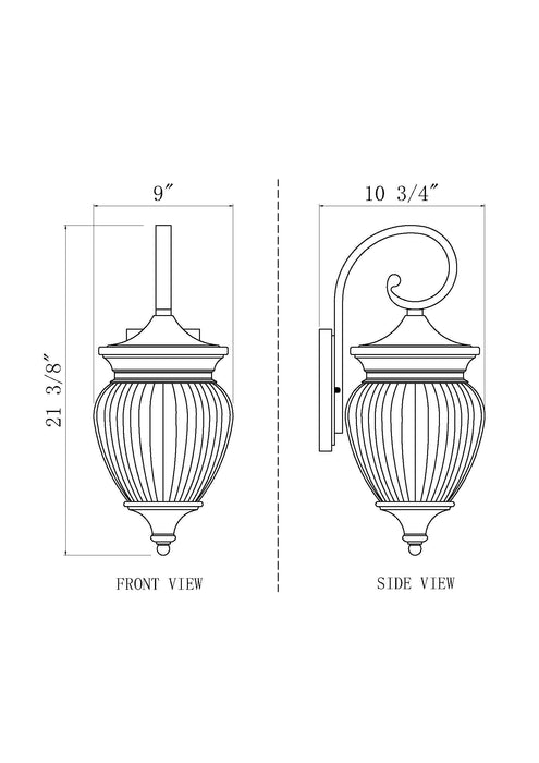 Outdoor Wall Light Z-Lite 5016M-BK Black Davina 3 Light Outdoor Wall Light Z-Lite