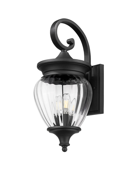 Outdoor Wall Light Z-Lite 5016M-BK Black Davina 3 Light Outdoor Wall Light Z-Lite