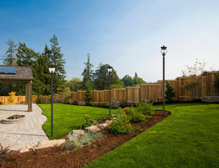 Outdoor Post Mounted Fixture Z-Lite 5016PHBR-5009P120-BK Black Davina 4 Light Outdoor Post Mounted Fixture Z-Lite