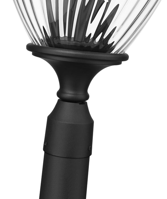 Outdoor Post Mounted Fixture Z-Lite 5016PHBR-5009P96-BK Black Davina 4 Light Outdoor Post Mounted Fixture Z-Lite