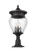 Outdoor Pier Mounted Fixture Z-Lite 5016PHBR-533PM-BK Black Davina 4 Light Outdoor Pier Mounted Fixture Z-Lite