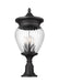 Outdoor Pier Mounted Fixture Z-Lite 5016PHBR-553PM-BK Black Davina 4 Light Outdoor Pier Mounted Fixture Z-Lite