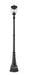 Outdoor Post Mounted Fixture Z-Lite 5016PHBR-564P-BK Black Davina 4 Light Outdoor Post Mounted Fixture Z-Lite