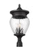 Outdoor Post Mount Fixture Z-Lite 5016PHBR-BK Black Davina 4 Light Outdoor Post Mount Fixture Z-Lite