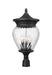 Outdoor Post Mount Fixture Z-Lite 5016PHBR-BK Black Davina 4 Light Outdoor Post Mount Fixture Z-Lite