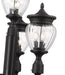 Outdoor Post Mounted Fixture Z-Lite 5016PHMR-4-564P-BK Black Davina 3 Light Outdoor Post Mounted Fixture Z-Lite