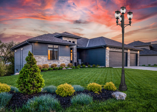 Outdoor Post Mounted Fixture Z-Lite 5016PHMR-4-564P-BK Black Davina 3 Light Outdoor Post Mounted Fixture Z-Lite