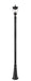 Outdoor Post Mounted Fixture Z-Lite 5016PHMR-5011P-BK Black Davina 3 Light Outdoor Post Mounted Fixture Z-Lite