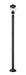 Outdoor Post Mounted Fixture Z-Lite 5016PHMR-5012P-BK Black Davina 3 Light Outdoor Post Mounted Fixture Z-Lite