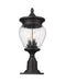 Outdoor Pier Mounted Fixture Z-Lite 5016PHMR-533PM-BK Black Davina 3 Light Outdoor Pier Mounted Fixture Z-Lite