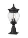 Outdoor Pier Mounted Fixture Z-Lite 5016PHMR-533PM-BK Black Davina 3 Light Outdoor Pier Mounted Fixture Z-Lite