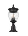 Outdoor Pier Mounted Fixture Z-Lite 5016PHMR-553PM-BK Black Davina 3 Light Outdoor Pier Mounted Fixture Z-Lite