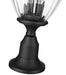 Outdoor Pier Mounted Fixture Z-Lite 5016PHMR-553PM-BK Black Davina 3 Light Outdoor Pier Mounted Fixture Z-Lite