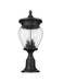 Outdoor Pier Mounted Fixture Z-Lite 5016PHMR-553PM-BK Black Davina 3 Light Outdoor Pier Mounted Fixture Z-Lite