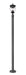 Outdoor Post Mounted Fixture Z-Lite 5016PHMR-567P-BK Black Davina 3 Light Outdoor Post Mounted Fixture Z-Lite