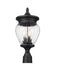 Outdoor Post Mount Fixture Z-Lite 5016PHMR-BK Black Davina 3 Light Outdoor Post Mount Fixture Z-Lite