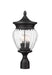 Outdoor Post Mount Fixture Z-Lite 5016PHMR-BK Black Davina 3 Light Outdoor Post Mount Fixture Z-Lite