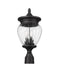 Outdoor Post Mount Fixture Z-Lite 5016PHMR-BK Black Davina 3 Light Outdoor Post Mount Fixture Z-Lite