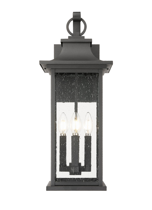 Outdoor Wall Light Z-Lite 5017B-BK Black Tiberius 4 Light Outdoor Wall Light Z-Lite