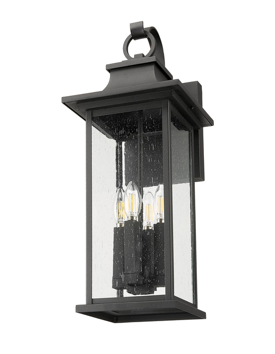 Outdoor Wall Light Z-Lite 5017B-BK Black Tiberius 4 Light Outdoor Wall Light Z-Lite