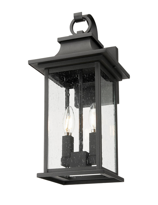 Outdoor Wall Light Z-Lite 5017M-BK Black Tiberius 2 Light Outdoor Wall Light Z-Lite