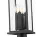 Outdoor Post Mounted Fixture Z-Lite 5017PHBR-5010P-BK Black Tiberius 4 Light Outdoor Post Mounted Fixture Z-Lite