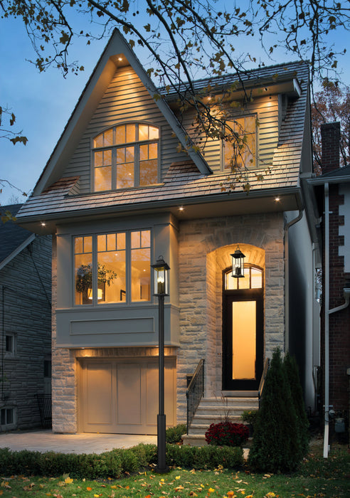 Outdoor Post Mounted Fixture Z-Lite 5017PHBR-5010P-BK Black Tiberius 4 Light Outdoor Post Mounted Fixture Z-Lite