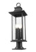 Outdoor Pier Mounted Fixture Z-Lite 5017PHBR-533PM-BK Black Tiberius 4 Light Outdoor Pier Mounted Fixture Z-Lite