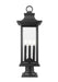 Outdoor Pier Mounted Fixture Z-Lite 5017PHBR-533PM-BK Black Tiberius 4 Light Outdoor Pier Mounted Fixture Z-Lite