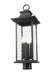 Outdoor Post Mount Fixture Z-Lite 5017PHBR-BK Black Tiberius 4 Light Outdoor Post Mount Fixture Z-Lite